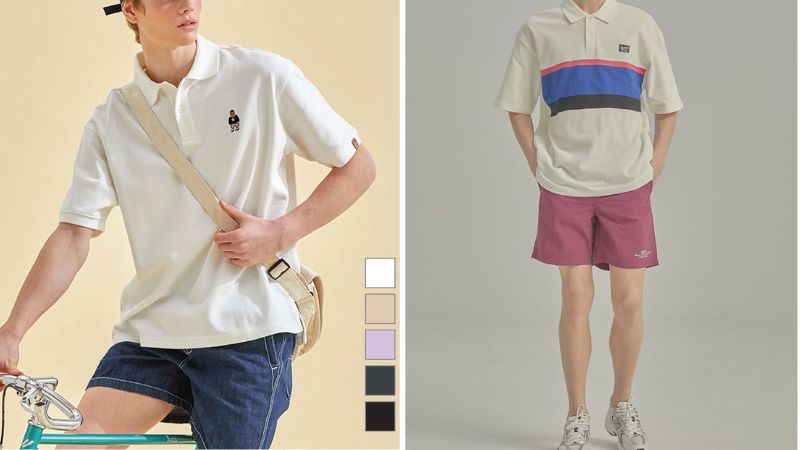 Kết hợp áo polo cùng quần short