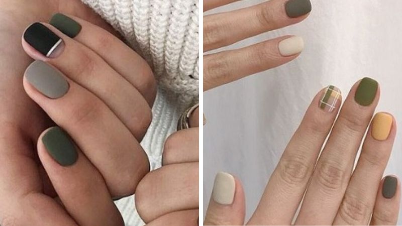 Mẫu nail ngắn pastel