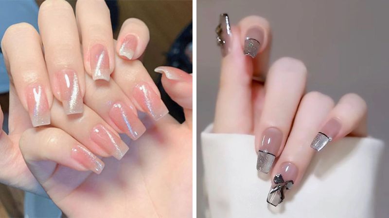 Mẫu nail dài kim tuyến