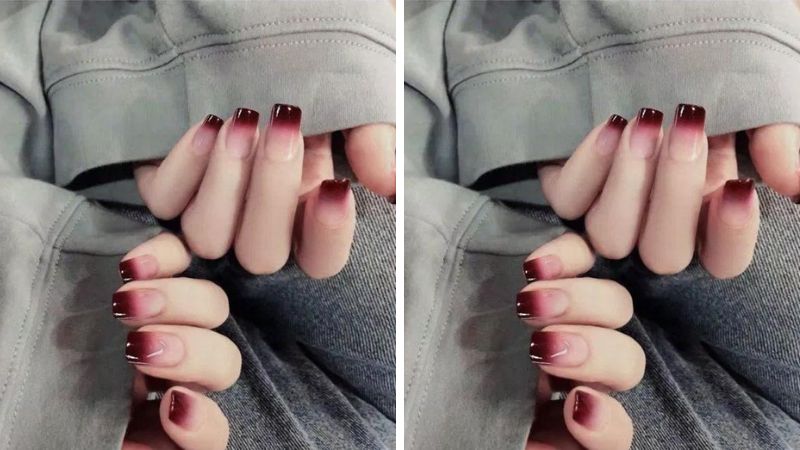 Mẫu nail họa tiết ombre