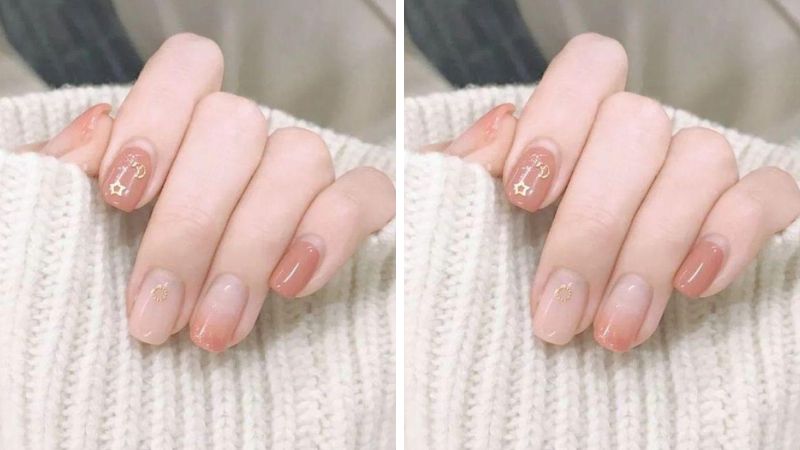 Mẫu nail họa tiết lấp lánh