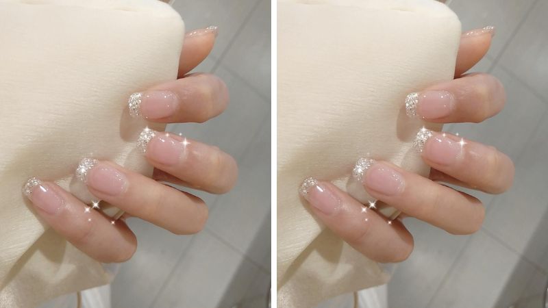 Mẫu nail họa tiết đính đá