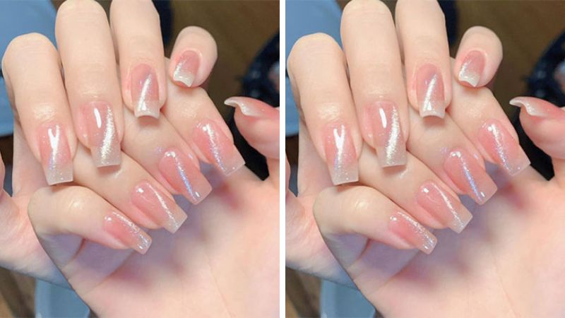 Mẫu nail bóng lấp lánh