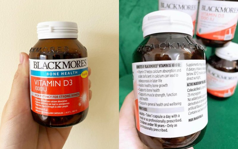 Viên uống Blackmores Bone Health Vitamin D3 1000 IU